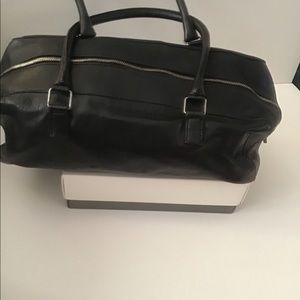 MIU MIU  BLACK LEATHER DOCTOR’S BAG